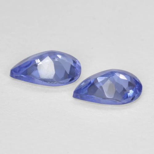 0,49 ct natürliche blauer Tansanit-Edelsteine, Birnenform, VVS-VS
