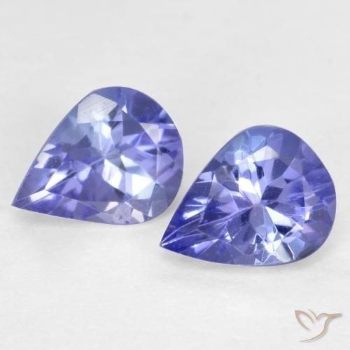 0.60 ct natürliche Intensives Violettblau Tansanit-Edelsteine, Birnenform, VVS-VS