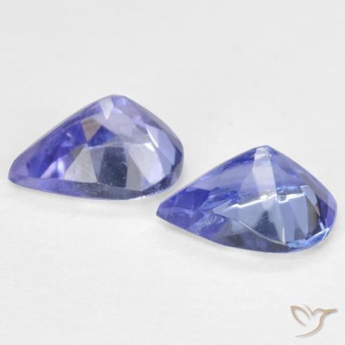 0.60 ct natürliche Intensives Violettblau Tansanit-Edelsteine, Birnenform, VVS-VS