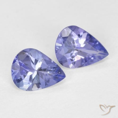 0.57 ct natürliche Mittleres Marineblau Tansanit-Edelsteine, Birnenform, VVS-VS