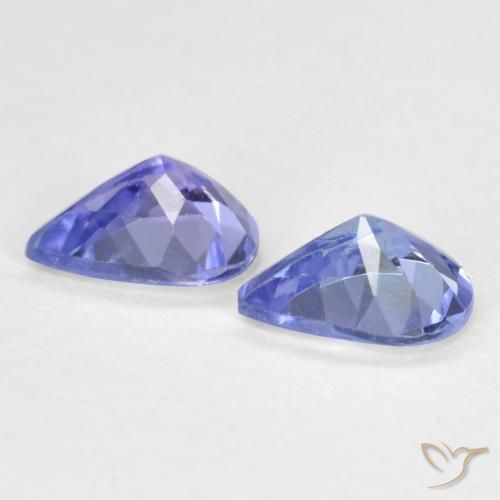 0.57 ct natürliche Mittleres Marineblau Tansanit-Edelsteine, Birnenform, VVS-VS