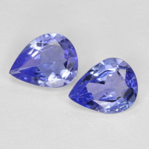 0,59 ct natürliche blauer Tansanit-Edelsteine, Birnenform, VVS-VS