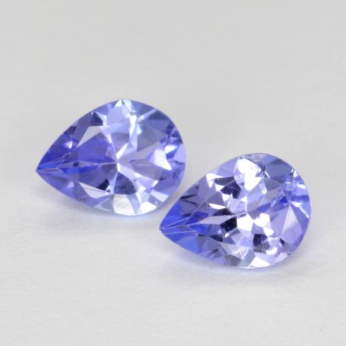 0.61 ct natürliche Intensives Violettblau Tansanit-Edelsteine, Birnenform, VVS-VS