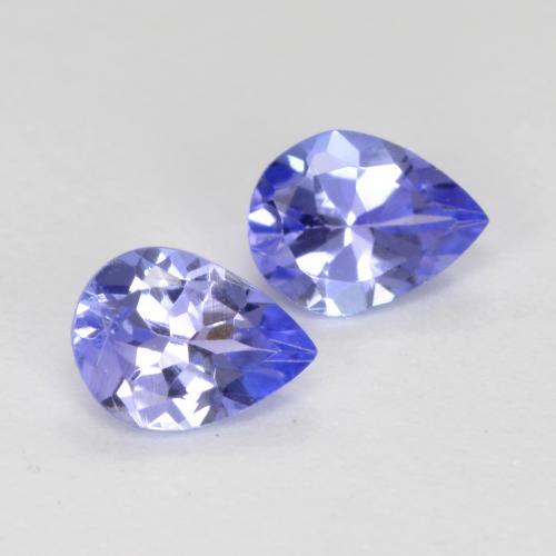 0.61 ct natürliche Intensives Violettblau Tansanit-Edelsteine, Birnenform, VVS-VS