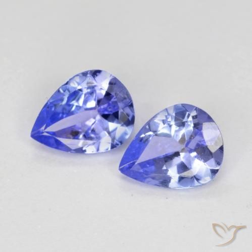 0.60ctw Natürlicher Mittelblau Tansanit, Birnenform, VS