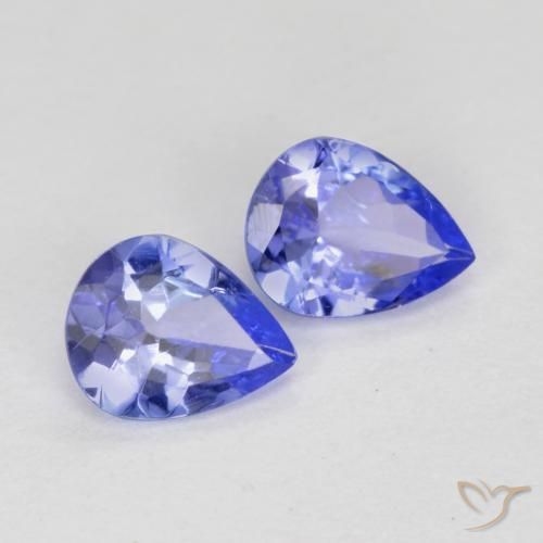 0.60 ct natürliche Mittelblau Tansanit-Edelsteine, Birnenform, VS