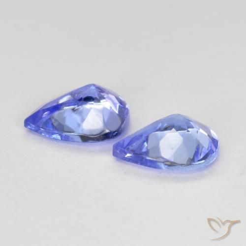 0.60 ct natürliche Mittelblau Tansanit-Edelsteine, Birnenform, VS