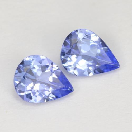 0,56 ct natürliche blauer Tansanit-Edelsteine, Birnenform, VVS-VS