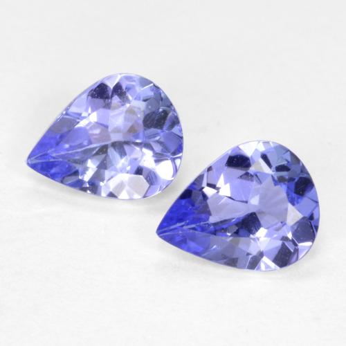 0.54 ct natürliche Intensives Violettblau Tansanit-Edelsteine, Birnenform, VVS-VS