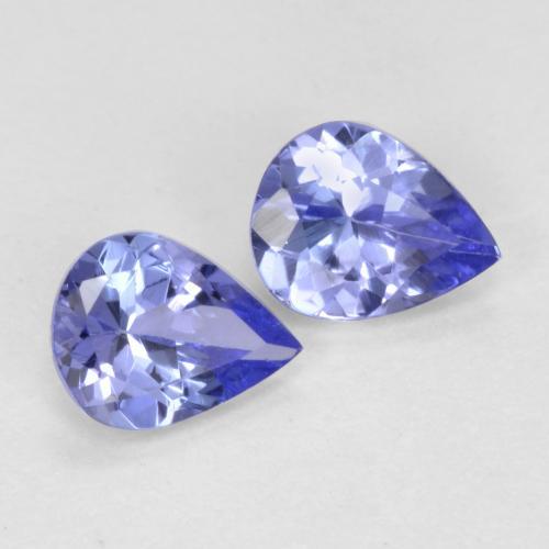0.60 ct natürliche Intensives Violettblau Tansanit-Edelsteine, Birnenform, VVS-VS