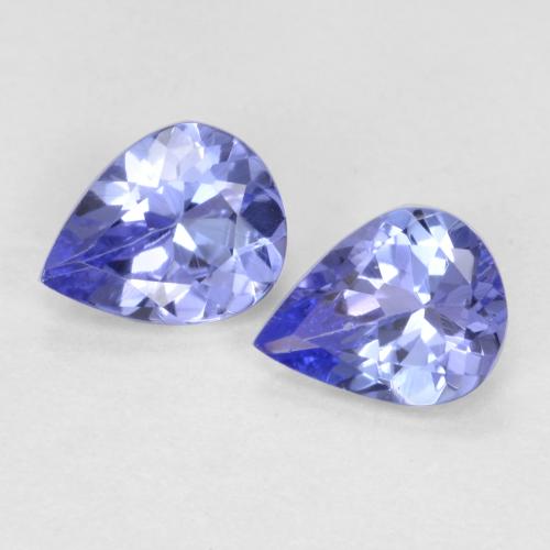 0.60 ct natürliche Intensives Violettblau Tansanit-Edelsteine, Birnenform, VVS-VS