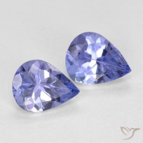 0.65 ct natürliche Intensives Violettblau Tansanit-Edelsteine, Birnenform, VVS-VS