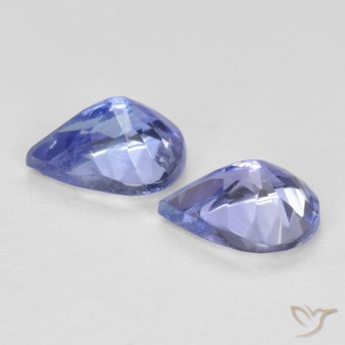 0.65 ct natürliche Intensives Violettblau Tansanit-Edelsteine, Birnenform, VVS-VS