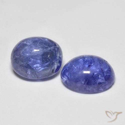 6,92 ct natürliche Intensives Violettblau Tansanit-Edelsteine, Oval Schliff, Transparent