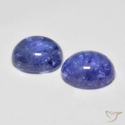 6,92 ct natürliche Intensives Violettblau Tansanit-Edelsteine, Oval Schliff, Transparent