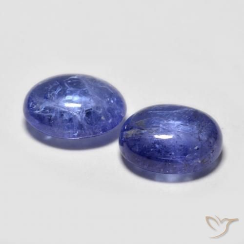 6.45 ct natürliche Intensives Violettblau Tansanit-Edelsteine, Oval, Transparent