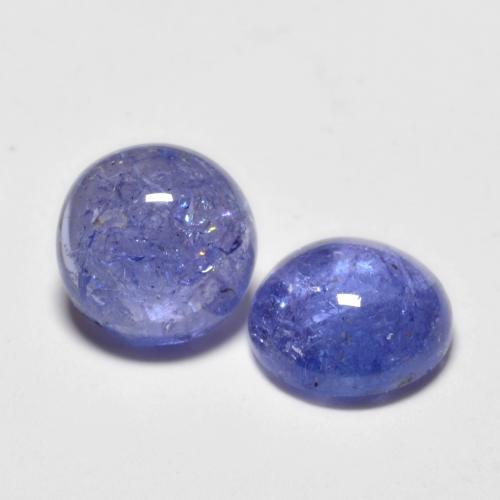 2,95 ct natürliche blauer Tansanit-Edelsteine, Rundschliff, Transparent