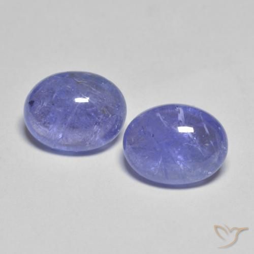 4.53 ct natürliche Intensives Violettblau Tansanit-Edelsteine, Oval Schliff, Transparent