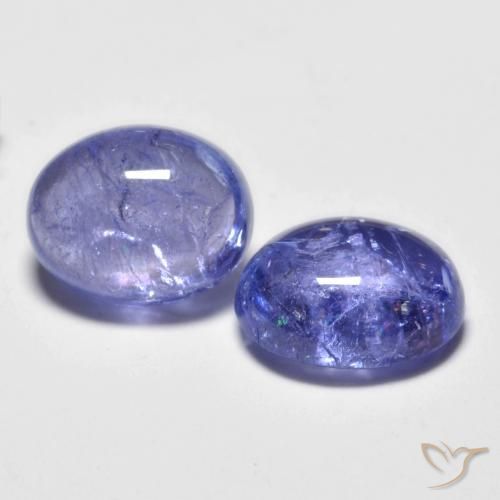 4.72 ct natürliche Intensives Violettblau Tansanit-Edelsteine, Oval, Transparent