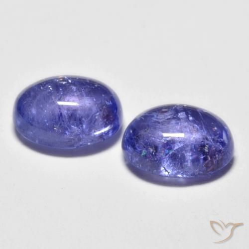 4.72 ct natürliche Intensives Violettblau Tansanit-Edelsteine, Oval, Transparent