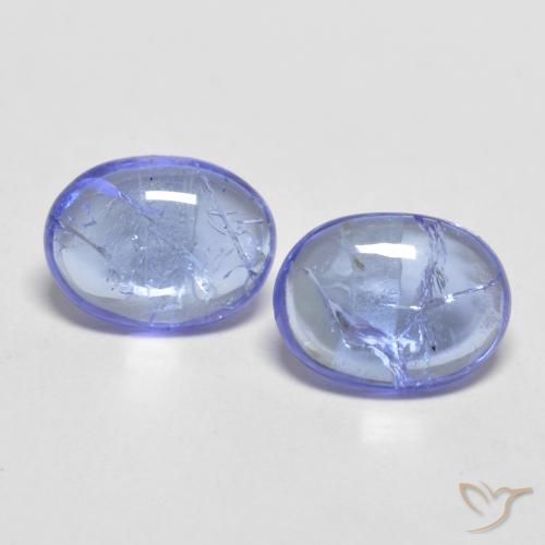 2.43ctw Natürlicher violett-blau Tansanit, Oval, Transparent