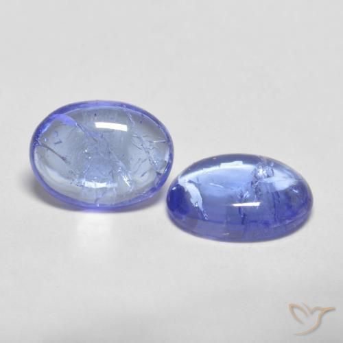 2.43 ct natürliche violett-blau Tansanit-Edelsteine, Oval, Transparent