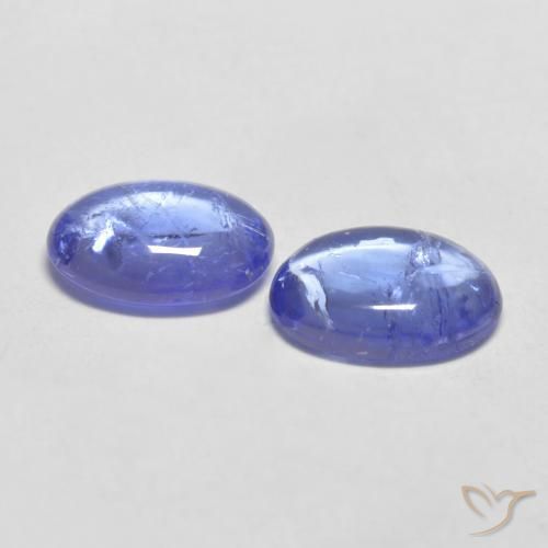 2.43 ct natürliche violett-blau Tansanit-Edelsteine, Oval, Transparent