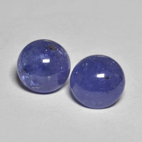 5.09 ct natürliche Intensives Violettblau Tansanit-Edelsteine, Rund Schliff, Lichtdurchlässig