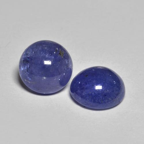 5.09 ct natürliche Intensives Violettblau Tansanit-Edelsteine, Rund Schliff, Lichtdurchlässig