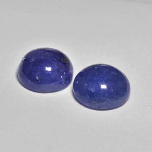 5.09 ct natürliche Intensives Violettblau Tansanit-Edelsteine, Rund Schliff, Lichtdurchlässig