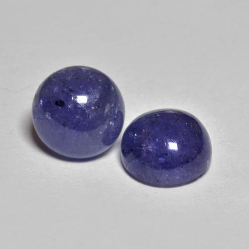 5.49 ct natürliche Silberblau Tansanit-Edelsteine, Rund Schliff, Lichtdurchlässig
