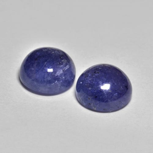 5.49 ct natürliche Silberblau Tansanit-Edelsteine, Rund Schliff, Lichtdurchlässig