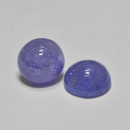 1.18 ct natürliche Intensives Violettblau Tansanit-Edelsteine, Rund Schliff, Lichtdurchlässig