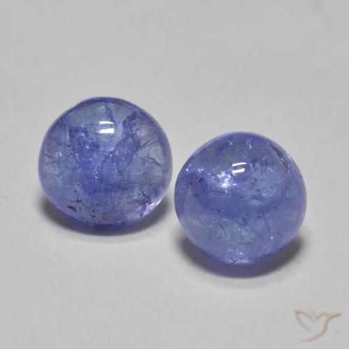 1.18ctw Natürlicher Intensives Violettblau Tansanit, Runden, Lichtdurchlässig