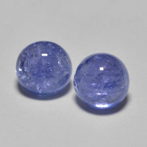 1,30 ct natürliche Intensives Violettblau Tansanit-Edelsteine, Rund Schliff, Lichtdurchlässig