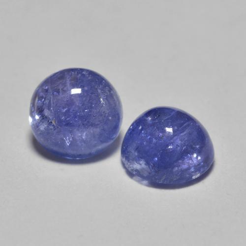 1,30 ct natürliche Intensives Violettblau Tansanit-Edelsteine, Rund Schliff, Lichtdurchlässig
