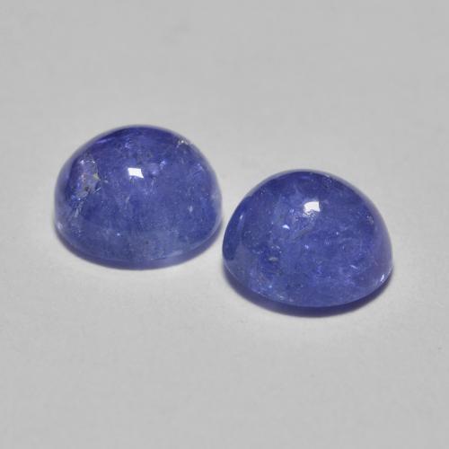 1,30 ct natürliche Intensives Violettblau Tansanit-Edelsteine, Rund Schliff, Lichtdurchlässig