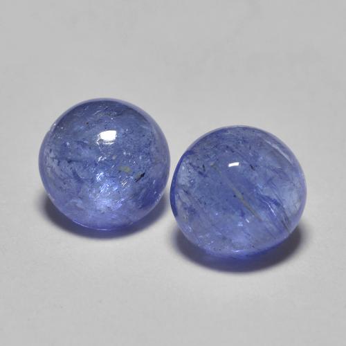 1,38 ct natürliche blauer Tansanit-Edelsteine, Rundschliff, Lichtdurchlässig