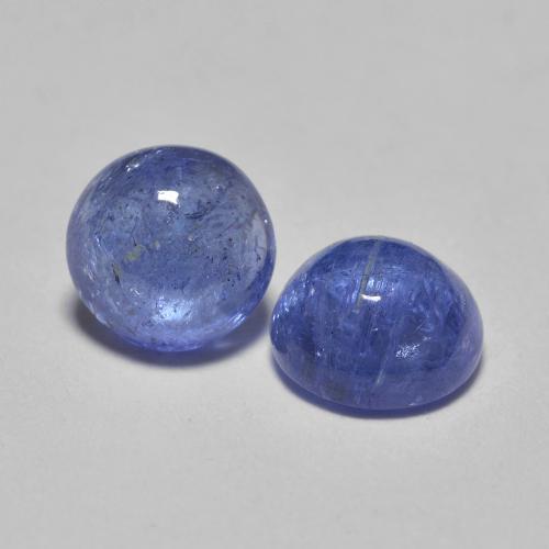 1,38 ct natürliche blauer Tansanit-Edelsteine, Rundschliff, Lichtdurchlässig