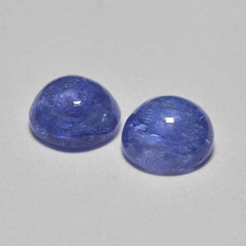 1,38 ct natürliche blauer Tansanit-Edelsteine, Rundschliff, Lichtdurchlässig