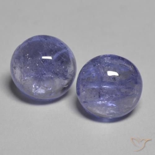 1.90ctw Natürlicher Bläulich-violett Tansanit, Runden, Transparent