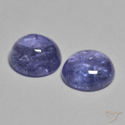 1.90 ct natürliche Bläulich-violett Tansanit-Edelsteine, Runden, Transparent