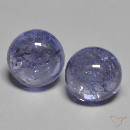 2.17ctw Natürlicher Silberblau Tansanit, Runden, Transparent