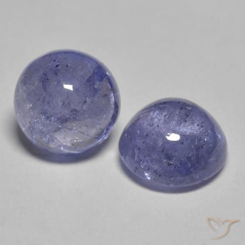 2.07 ct natürliche Bläulich-violett Tansanit-Edelsteine, Runden, Transparent