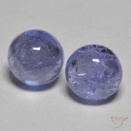 2,37 ct natürliche blauer Tansanit-Edelsteine, Rundschliff, Lichtdurchlässig