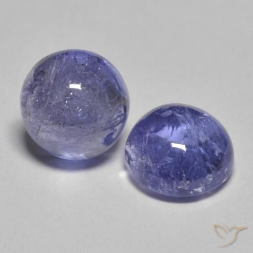 2,37 ct natürliche blauer Tansanit-Edelsteine, Rundschliff, Lichtdurchlässig
