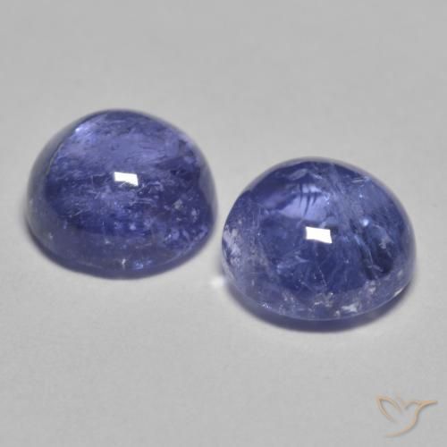 2,37 ct natürliche blauer Tansanit-Edelsteine, Rundschliff, Lichtdurchlässig