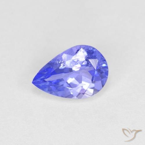 0.48ct Natürlicher Mittelblau Tansanit, Birnenform, VS