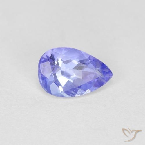 0.42ct Natürlicher violett-blau Tansanit, Birnenform, VS