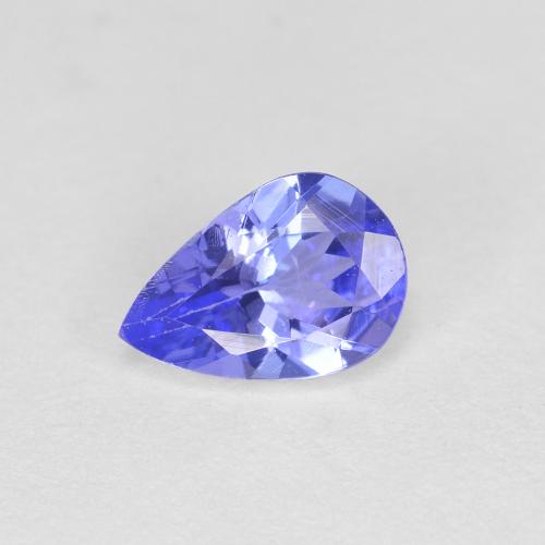 0,45 ctw natürlicher blauer Tansanit, Birnenform, VS